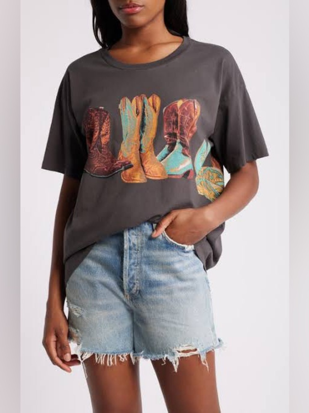 DAYDREAMER Kick Off Your Boots Jersey Graphic T-Shirt NWOT Small MSRP $84